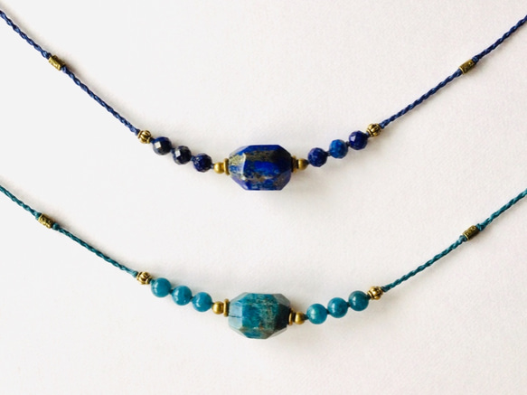 青い石のネックレスB ネックレス・ペンダント 紗乃屋 通販 11754018