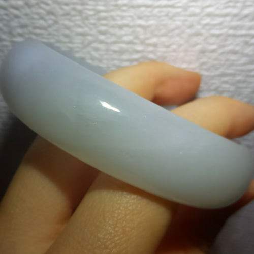椭円型翡翠ハングルラベンダー証明書付き - メルカリ