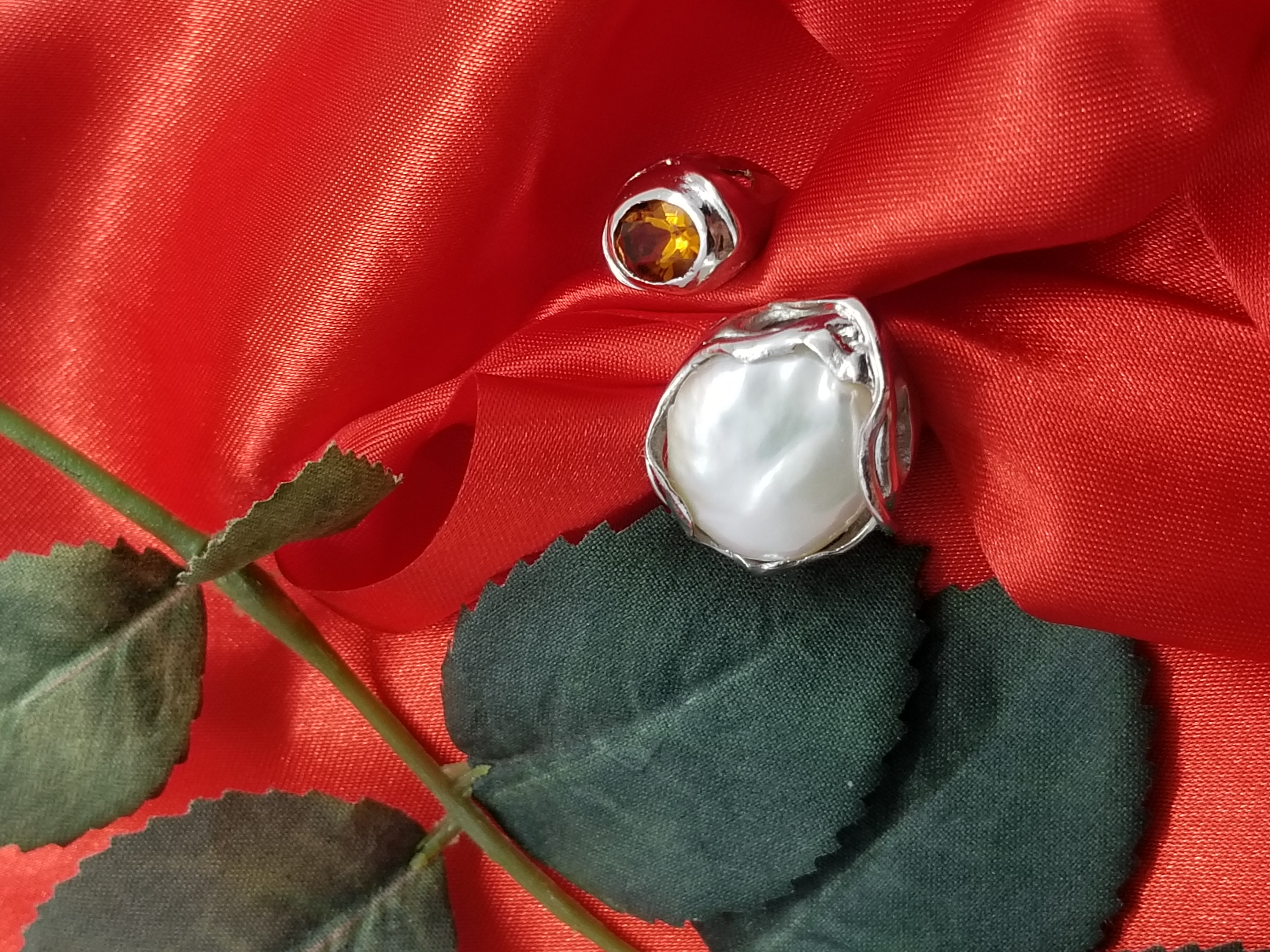 シルバー950 淡水パールフリーサイズリング 10,804円