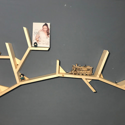 【送料無料】 ウォールシェルフ ブランチツリー 台付き SPF ブラウン 送料無料】 ウォールシェルフ ブランチツリー 台付き SPF ブラウン 棚