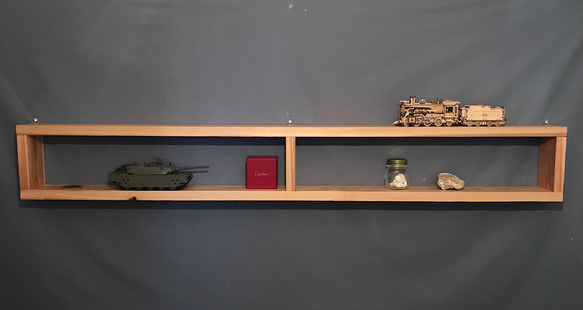 【送料無料】 ウォールシェルフ ロの字 150cm スギ 送料無料】 ウォールシェルフ ロの字 150cm スギ 壁掛けラック