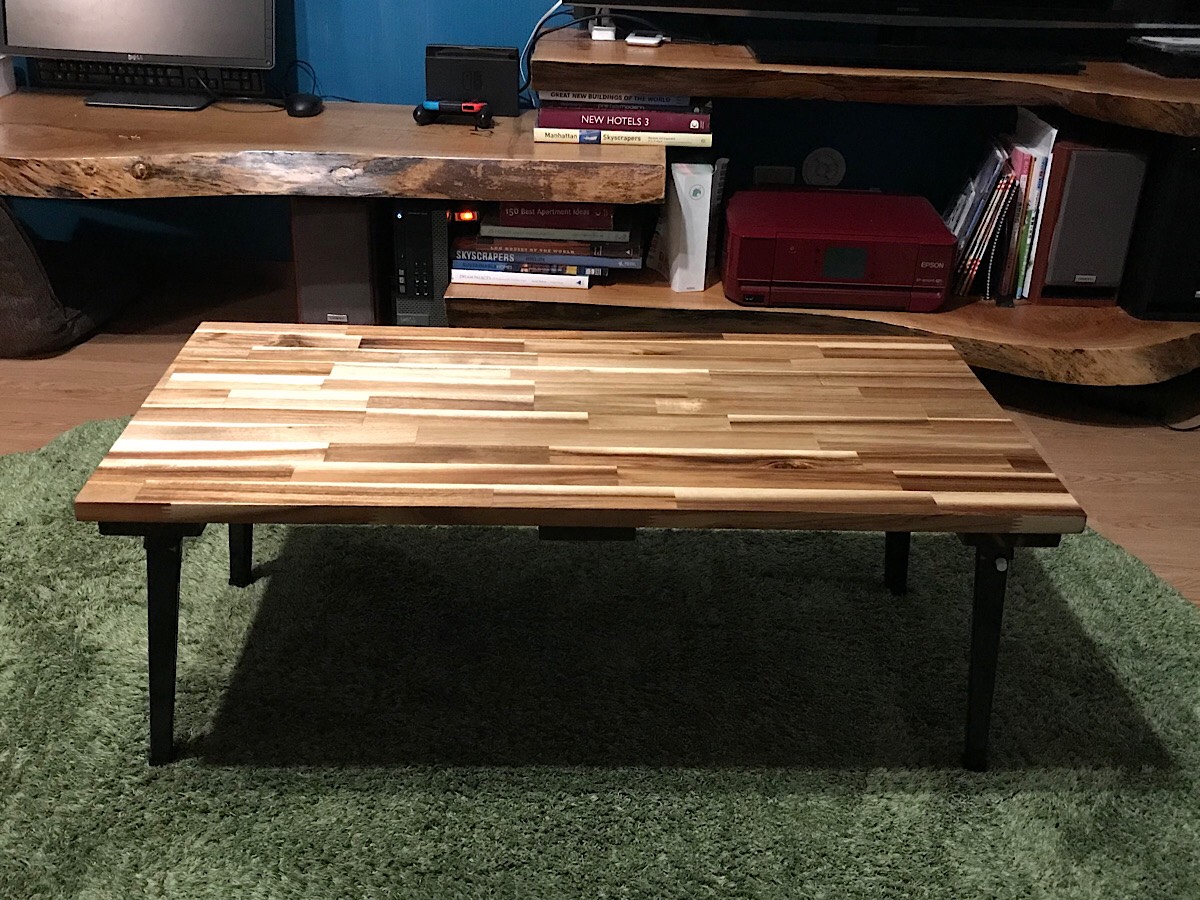 【送料無料】 ローテーブル 長方形 90cm 45cm アカシア 折りたたみ脚 26,325円