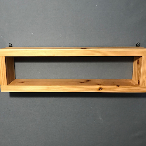 送料無料】 ウォールシェルフ ロの字 50cm スギ 壁掛けラック