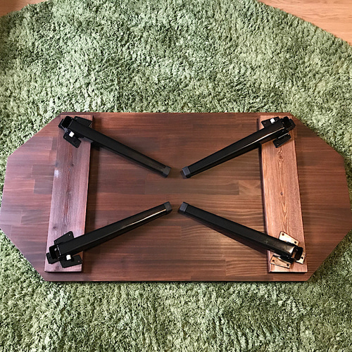 送料無料】 ローテーブル 長方形 8角 90cm 45cm パイン ブラウン  