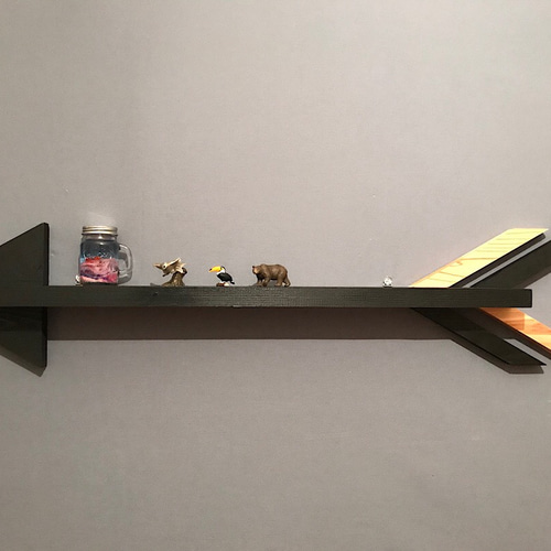 送料無料】 ウォールシェルフ ユミヤ ブラック 壁掛けラック・ウォール