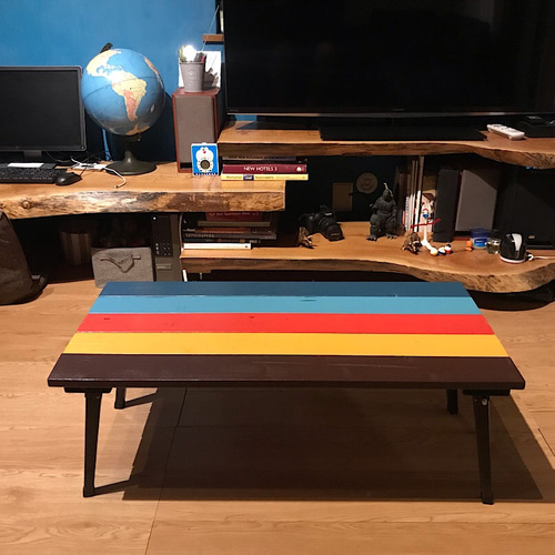 新生活を彩る/古材風/折り畳み/ローテーブル ローテーブル(ナチュラル