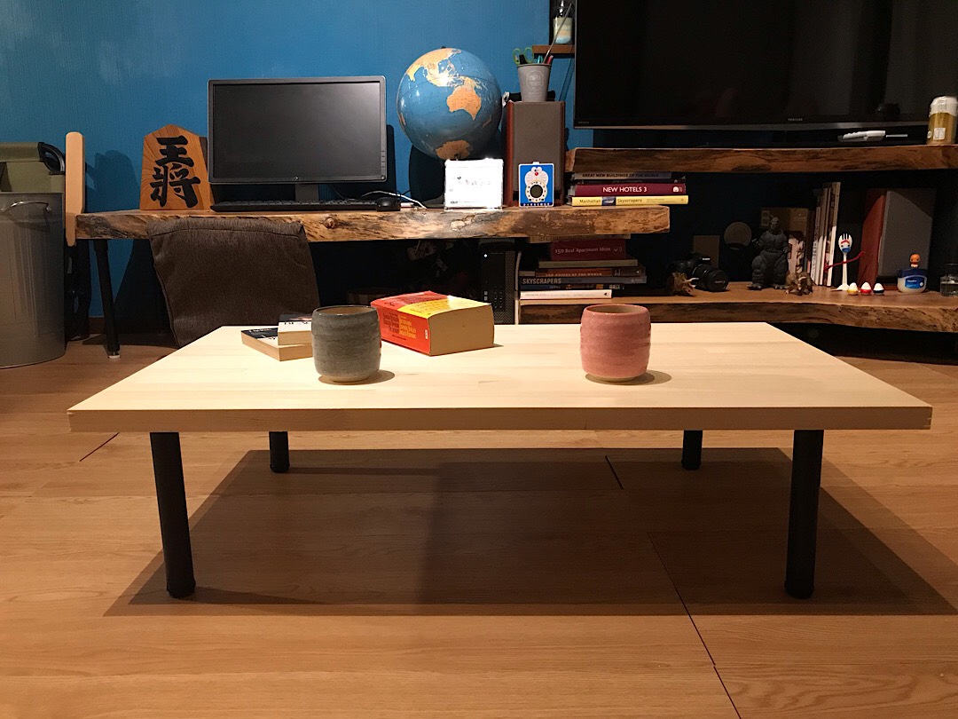 【送料無料】 ローテーブル 長方形 90cm 50cm パイン ナチュラル アイアン固定脚