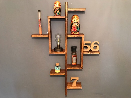 【送料無料】 ウォールシェルフ キカガクツリー SPF ブラウン 送料無料】 ウォールシェルフ キカガクツリー SPF ブラウン