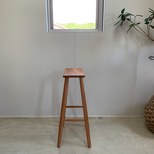 キッチンスツール ハイスツール（受注製作品） 木材と高さの