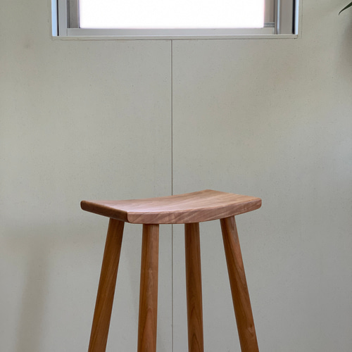 キッチンスツール ハイスツール（受注製作品） 木材と高さの選べる