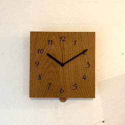 振り子時計〜ウォールナット、オーク、ブラックチェリー 2枚目の画像