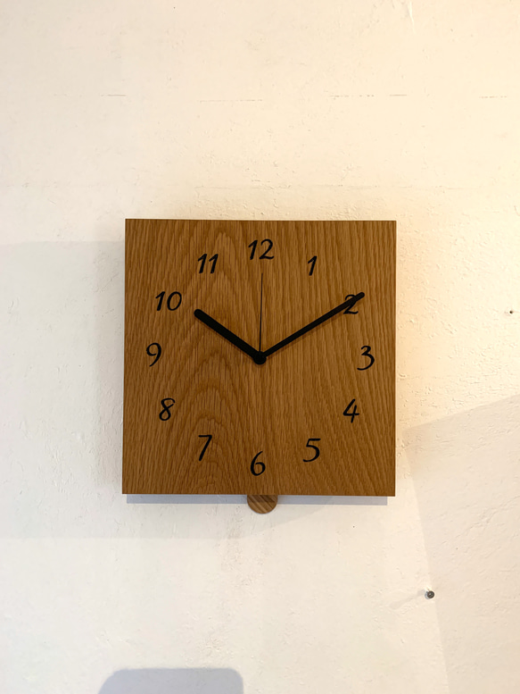 振り子時計〜ウォールナット、オーク、ブラックチェリー 2枚目の画像