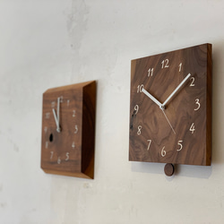 振り子時計〜ウォールナット、オーク、ブラックチェリー 4枚目の画像