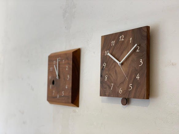 振り子時計〜ウォールナット、オーク、ブラックチェリー 4枚目の画像