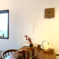 振り子時計〜ウォールナット、オーク、ブラックチェリー 5枚目の画像