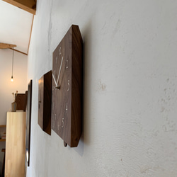 振り子時計〜ウォールナット、オーク、ブラックチェリー 6枚目の画像