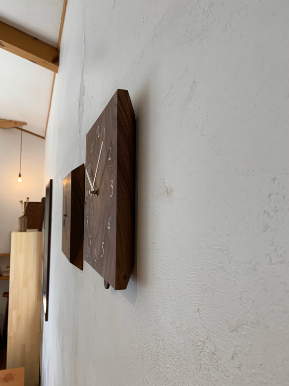 振り子時計〜ウォールナット、オーク、ブラックチェリー 6枚目の画像