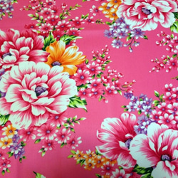 台湾花布pale（ピンク）はぎれ　160×50cm　　00626 1枚目の画像