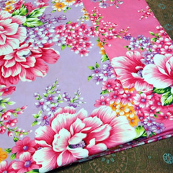 台湾花布pale（ピンク）はぎれ　160×50cm　　00626 5枚目の画像