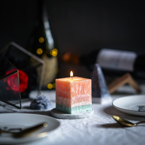 ソファーソウルグッズ手作りアロマセラピースクエアキャンドル