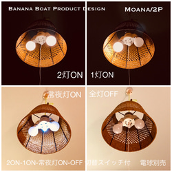 天井照明 ペンダントライト2灯式 Moana/2 スイッチ付 中間コード調節器付 4枚目の画像