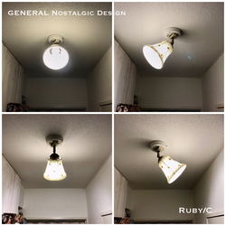 【旧製品】天井照明 シーリングライト Ruby/C シェード角度調節可能器具 LED電球付 4枚目の画像