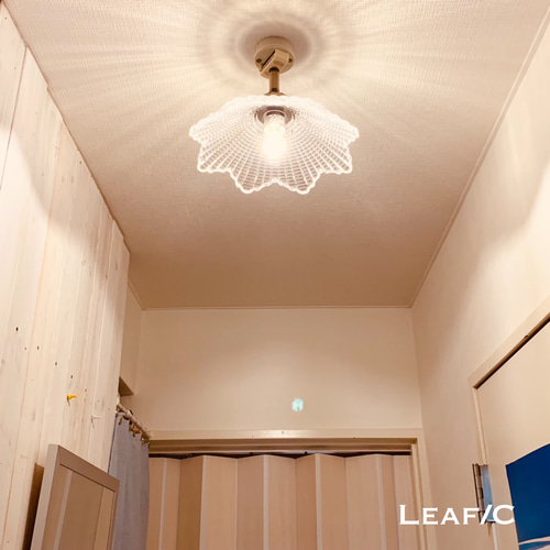 シーリングライト 照明 Leaf/CBG ガラス ランプシェード E17 シーリングライト 照明 Leaf/CBG ガラス ランプシェード E17