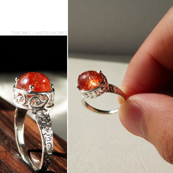 サンストーン・リング ＊ Sunstone Ring 0  [ 天然石アクセサリー ] 2枚目の画像