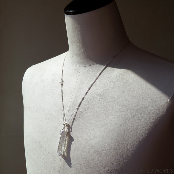 アイスクォーツ ネックレス ＊ Ice Quartz Necklace 5枚目の画像