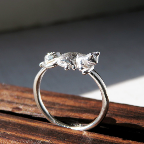 これじゃないのがいいねこリング ＊ Silver Cat Ring 1枚目の画像