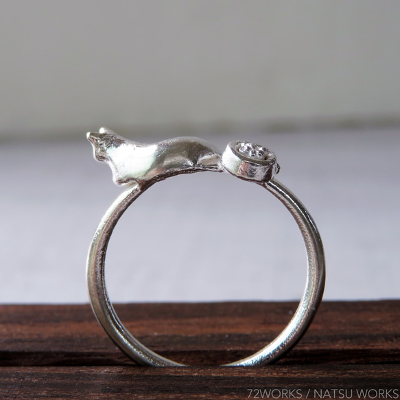 これじゃないのがいいねこリング ＊ Silver Cat Ring 3枚目の画像