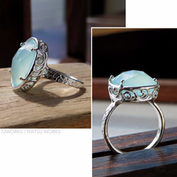 カルセドニー リング ＊ Chalcedony Ring 2枚目の画像