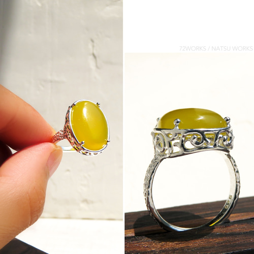 イエロー アゲート リング ＊ Agate Ring 指輪・リング NATSU WORKS 