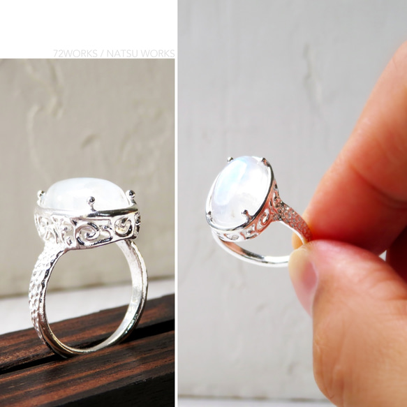 ムーンストーン リング ＊ Moonstone Ring 0 3枚目の画像