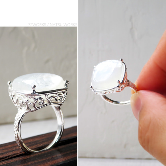 ムーンストーン リング ＊ Moonstone Ring □ 3枚目の画像