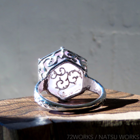 ピンク カルセドニー リング / Chalcedony Ring ▽ 4枚目の画像