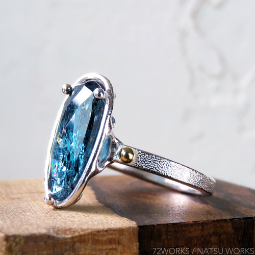(9.5号) モスカイヤナイト　インディゴブルーカイヤナイト　リング モス カイヤナイトリング / Moss Kyanite Ring | NATSU WORKS