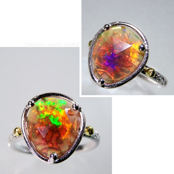 エチオピアオパール リング / Ethiopian Opal Ring rll 2枚目の画像