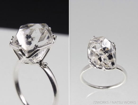 ハーキマー・ダイヤモンド リング Herkimer Ring ⑩ 4枚目の画像