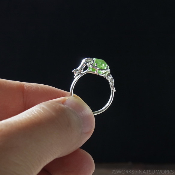 ペリドットと猫 Peridot & Cat Ring ll 4枚目の画像