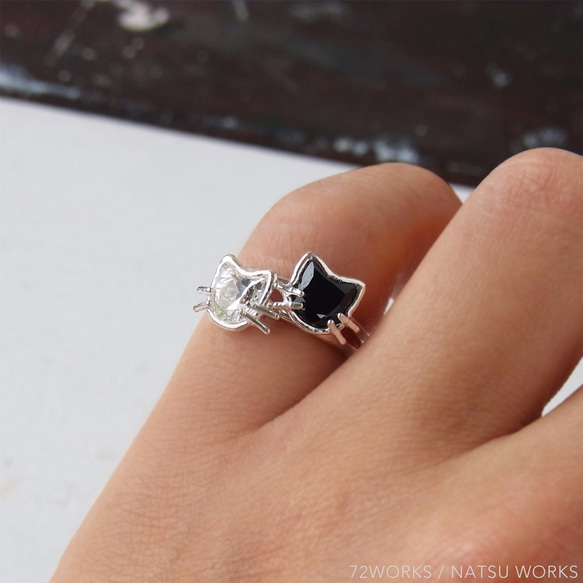 キャットクォーツ・リング ＊ Cat Shape Quartz Ring 2枚目の画像