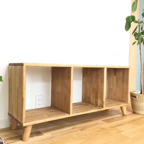 すべての角が丸い】安心安全なテレビ台 木製 テレビボード 本棚 収納棚