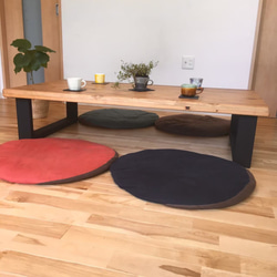 【みんなが安心して使える＊全ての角を丸めた座卓テーブル】国産杉の無垢材　カフェ・北欧風【サイズ・カラーオーダー可】 6枚目の画像