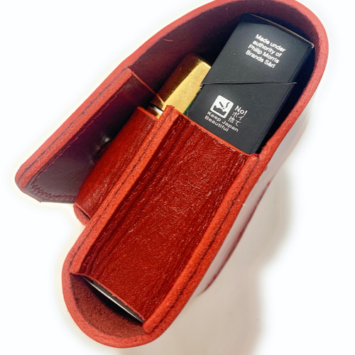 【マツ】タバコケース　ルガトショルダー　手縫い　キャンモア マツ】タバコケース ルガトショルダー 手縫い キャンモア マツ】タバコ