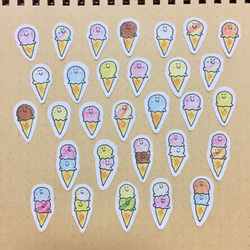 フレークシール  ♡ アイスクリーム 2枚目の画像
