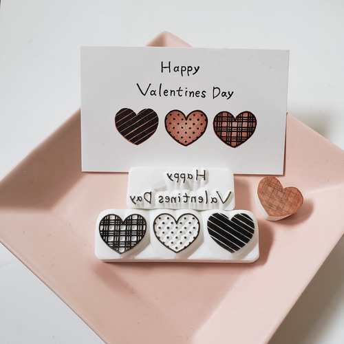 色々ハートのバレンタイン＊消しゴムはんこ＊ はんこ・スタンプ