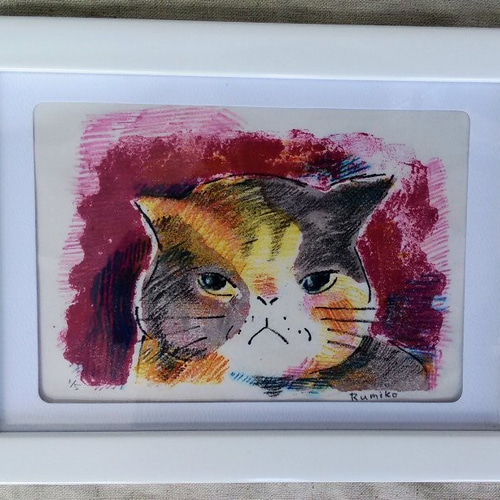 ぶーねこ リトグラフ多色刷り 版画 KR工房 通販 9023035｜Creema