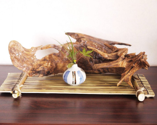 天然木 流木風 花台 飾り台 一点物 インテリアスタンド コーヒー