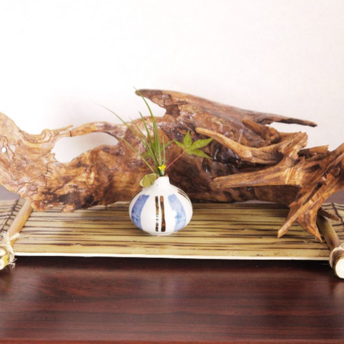 一輪挿しと竹の花台【天然流木1点物付】 WABITO 一輪挿し・花瓶・花器