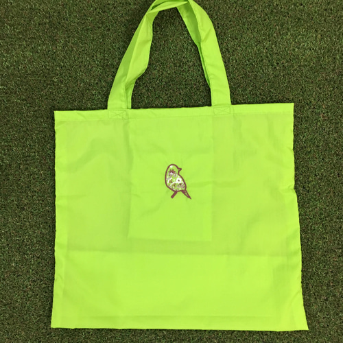 刺繍エコバッグ 鳥 エコバッグ・サブバッグ アトリエ橙 通販